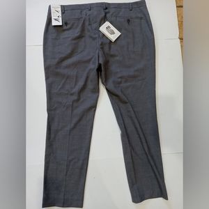 NWT Cole Haan Pants Mens 42x30 Grand 0S Wool Blend Flat Front Gray Stretch Chino